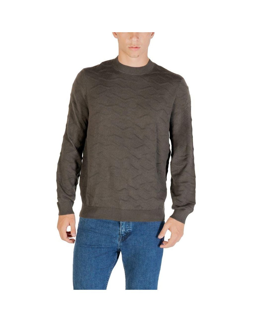 ARMANI EXCHANGE Gray Marabou Sweatshirt Clothing for men