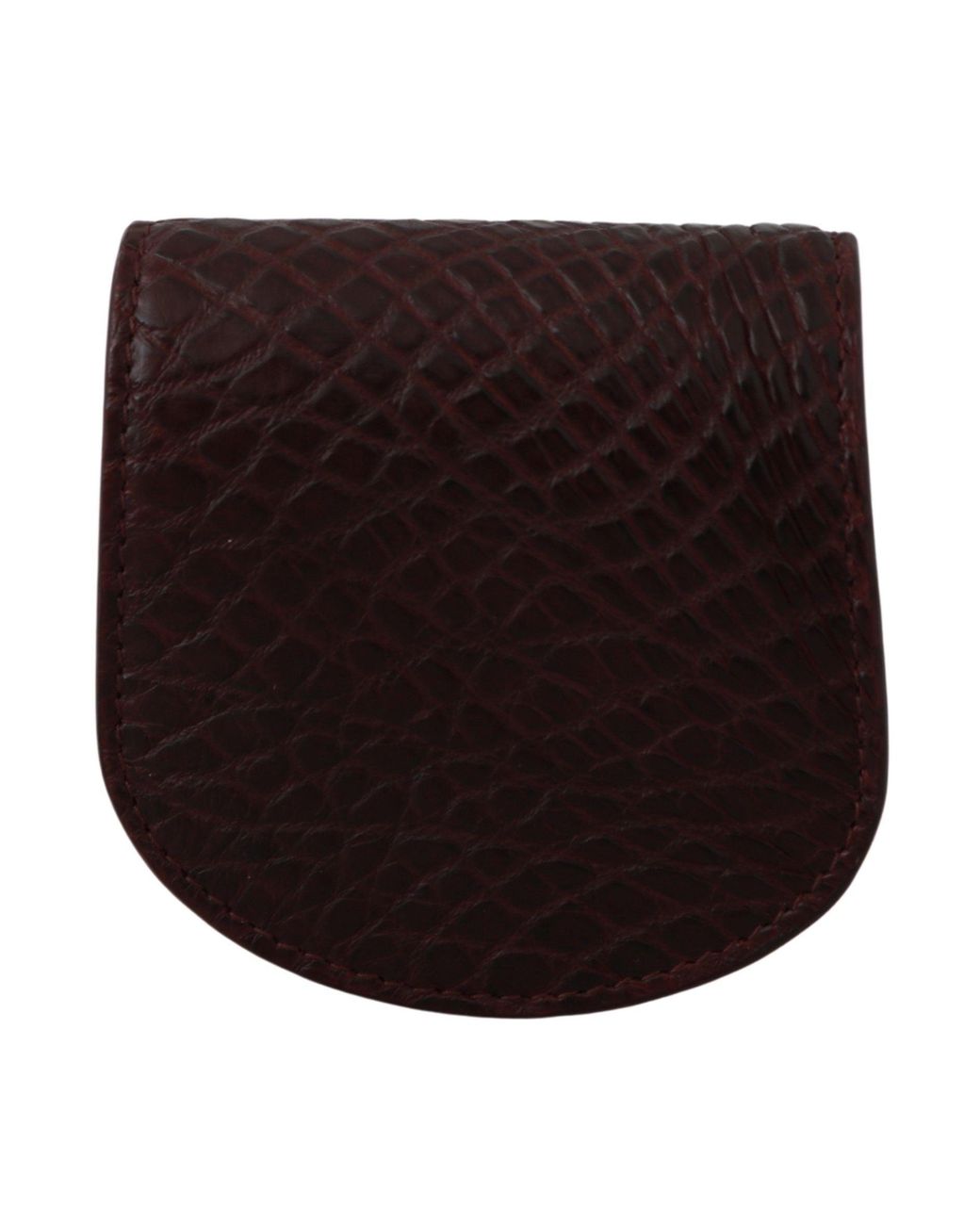 Dolce & Gabbana Brown Refined Caimano Leather Coin Case for men