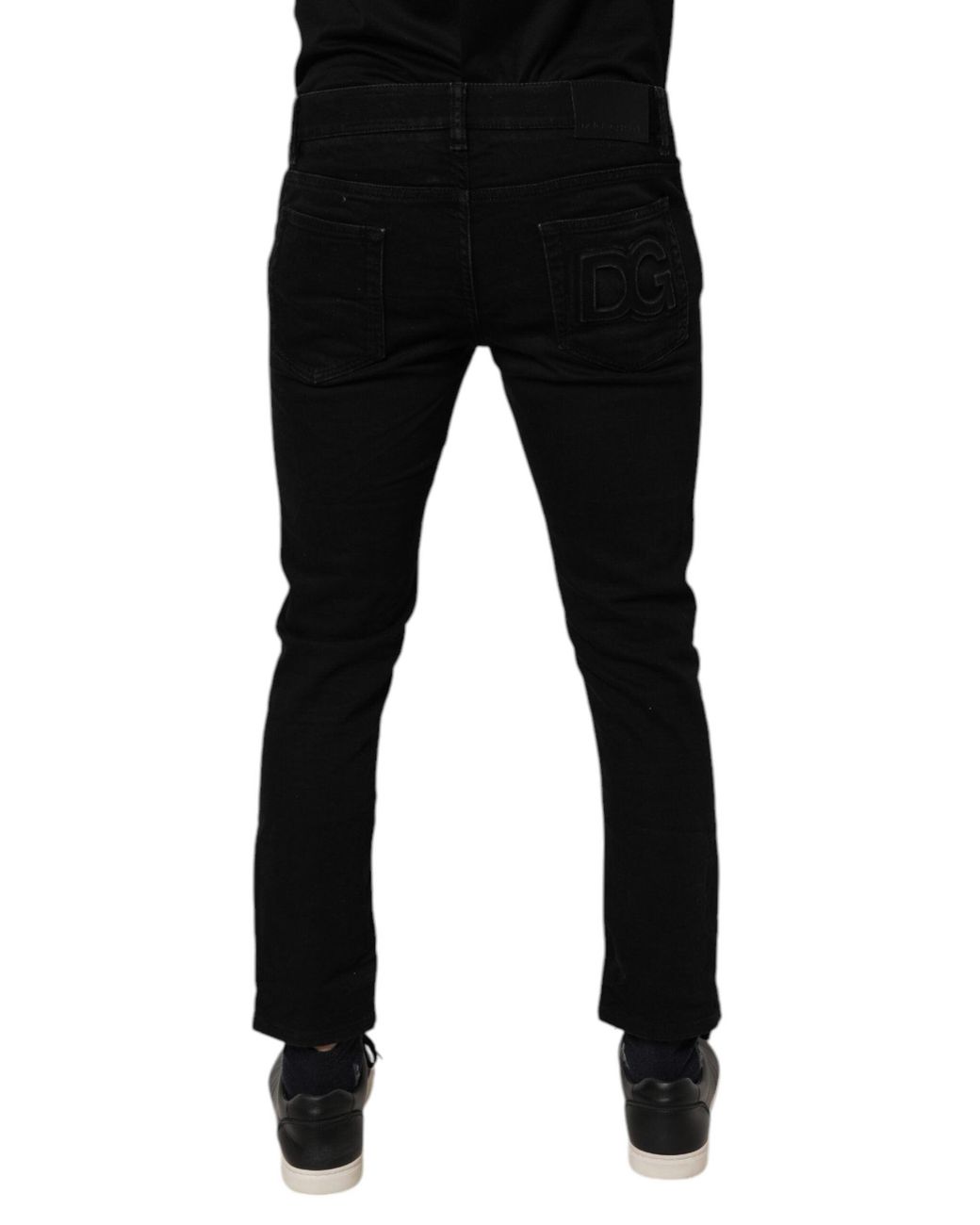 Dolce & Gabbana Black Cotton Stretch Skinny Denim Jeans Co+02 Clothing for men