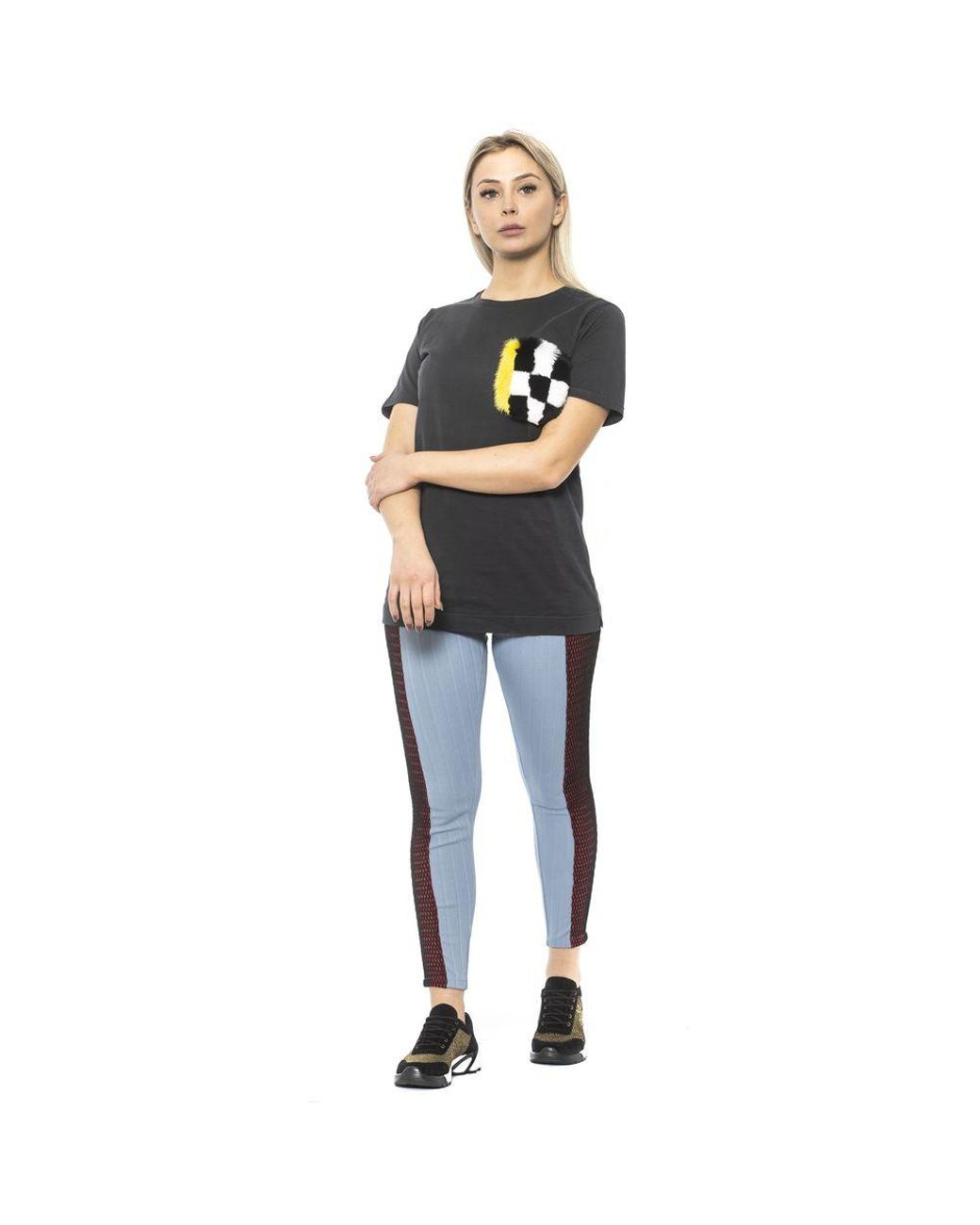 MR & MRS Light Blue Cotton Leggings