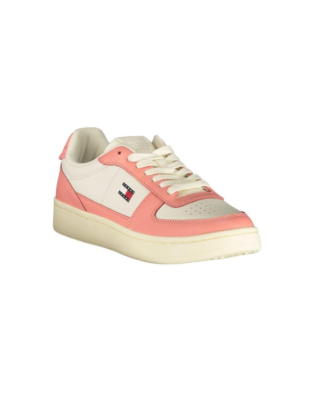 Tommy Hilfiger Pink White Polyurethane 's Sneaker