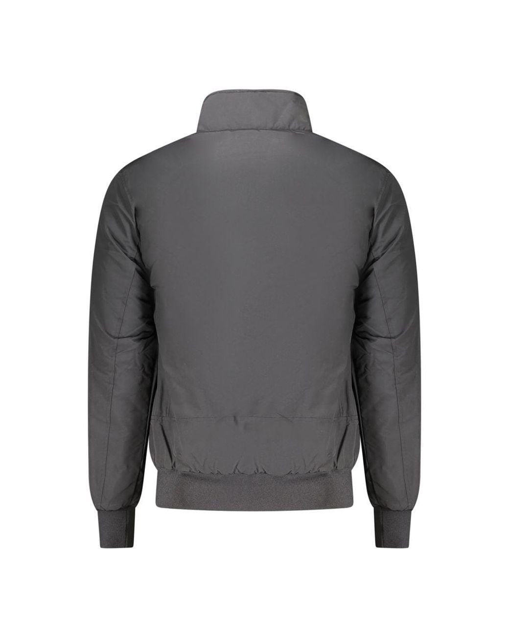 North Sails Gray Black Polyester Men Jacket for men