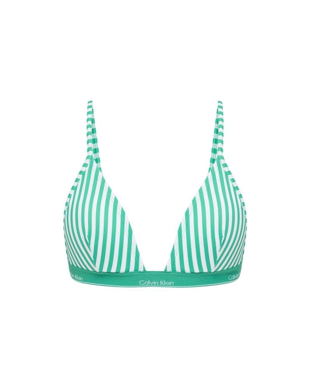 Calvin Klein Green Bicolor Recycled Polyester Bikini