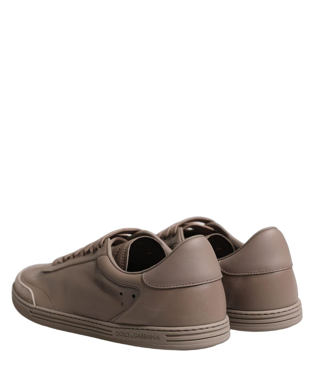 Dolce & Gabbana Brown Taupe Saint Tropez Low Top Sneakers Shoes for men