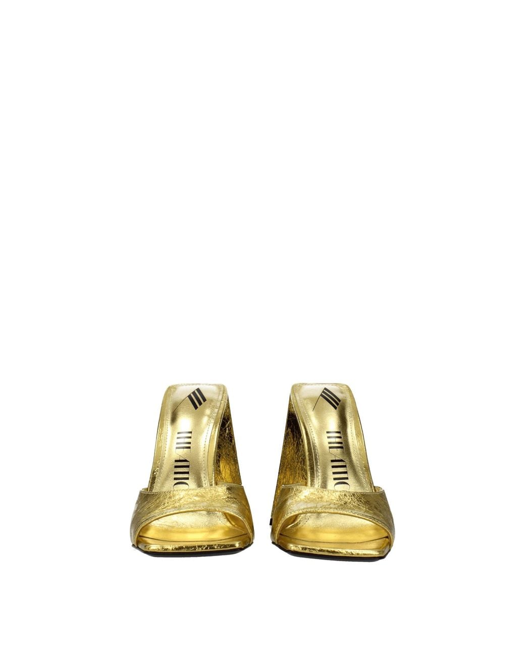 The Attico Yellow Gold Leather Platform Sandals for men