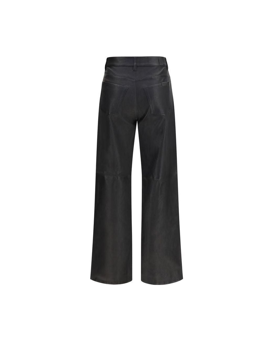 7FOR Black Leather Pants for men