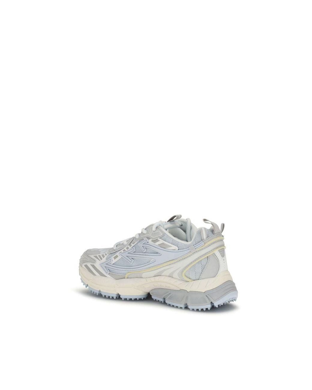 Off-White c/o Virgil Abloh White Gray Fabric Athletic Sneakers - Eu36/us6