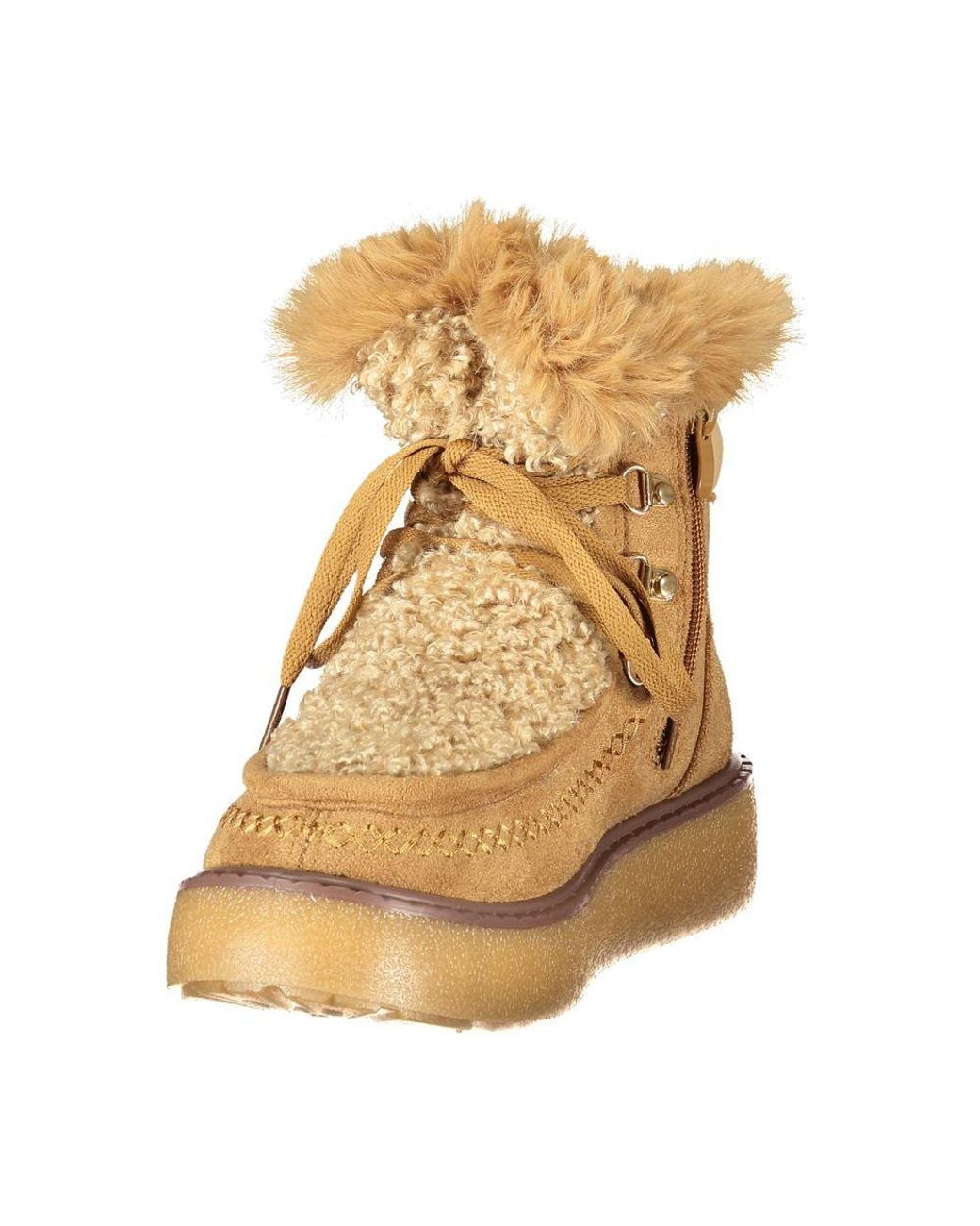 Laura Biagiotti Natural Brown Polyurethane Boot