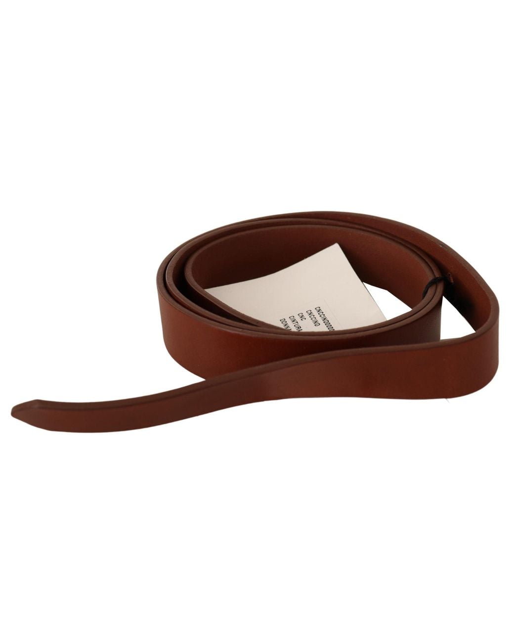 CoSTUME NATIONAL Brown Leather Silver Fastening Belt