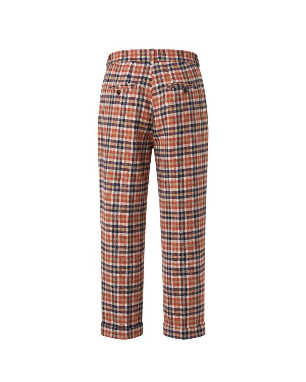 Baldinini Multicolor Orange Wool Pants
