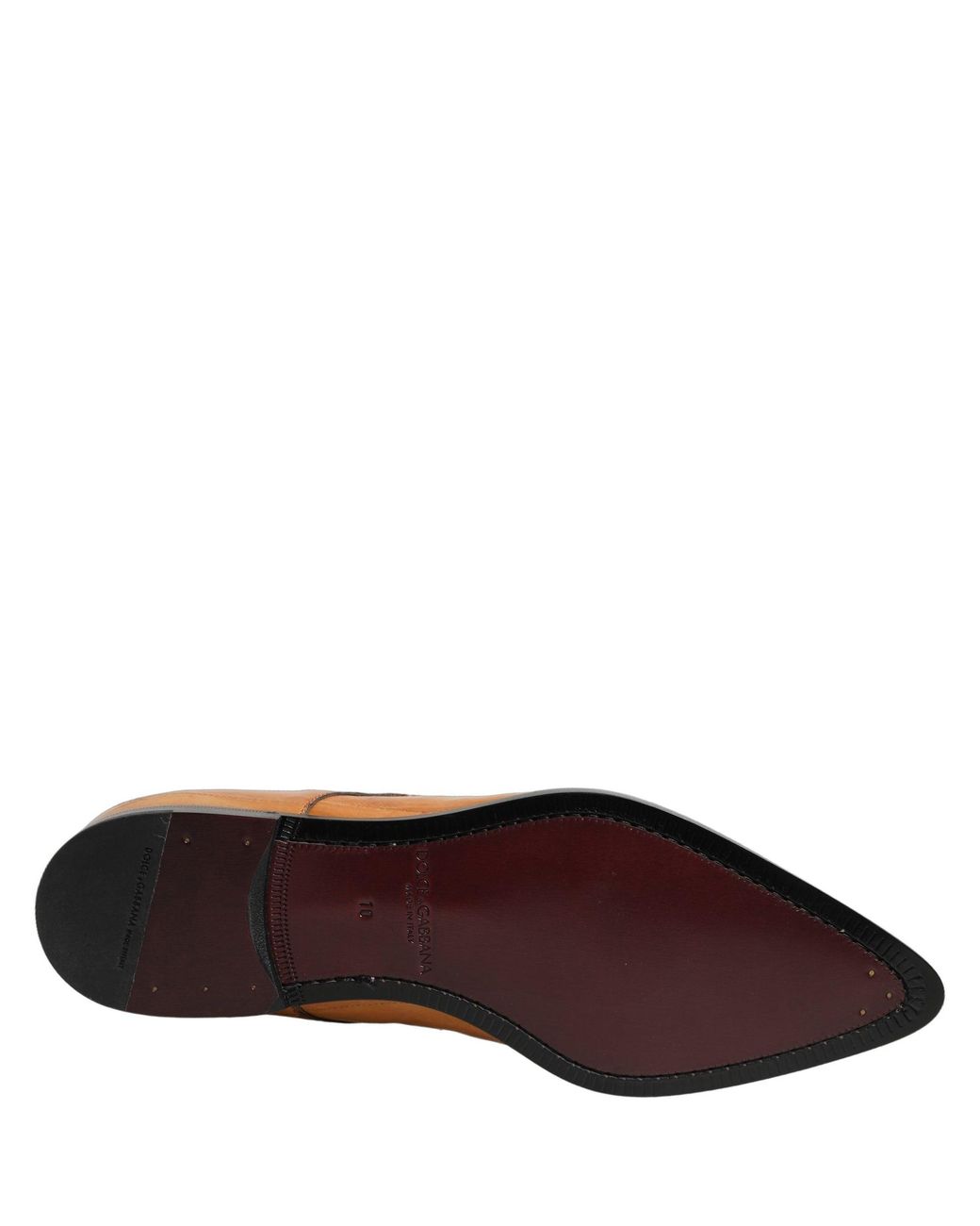 Dolce & Gabbana Brown Leather Lace Up Men Derby Dress Shoes for men