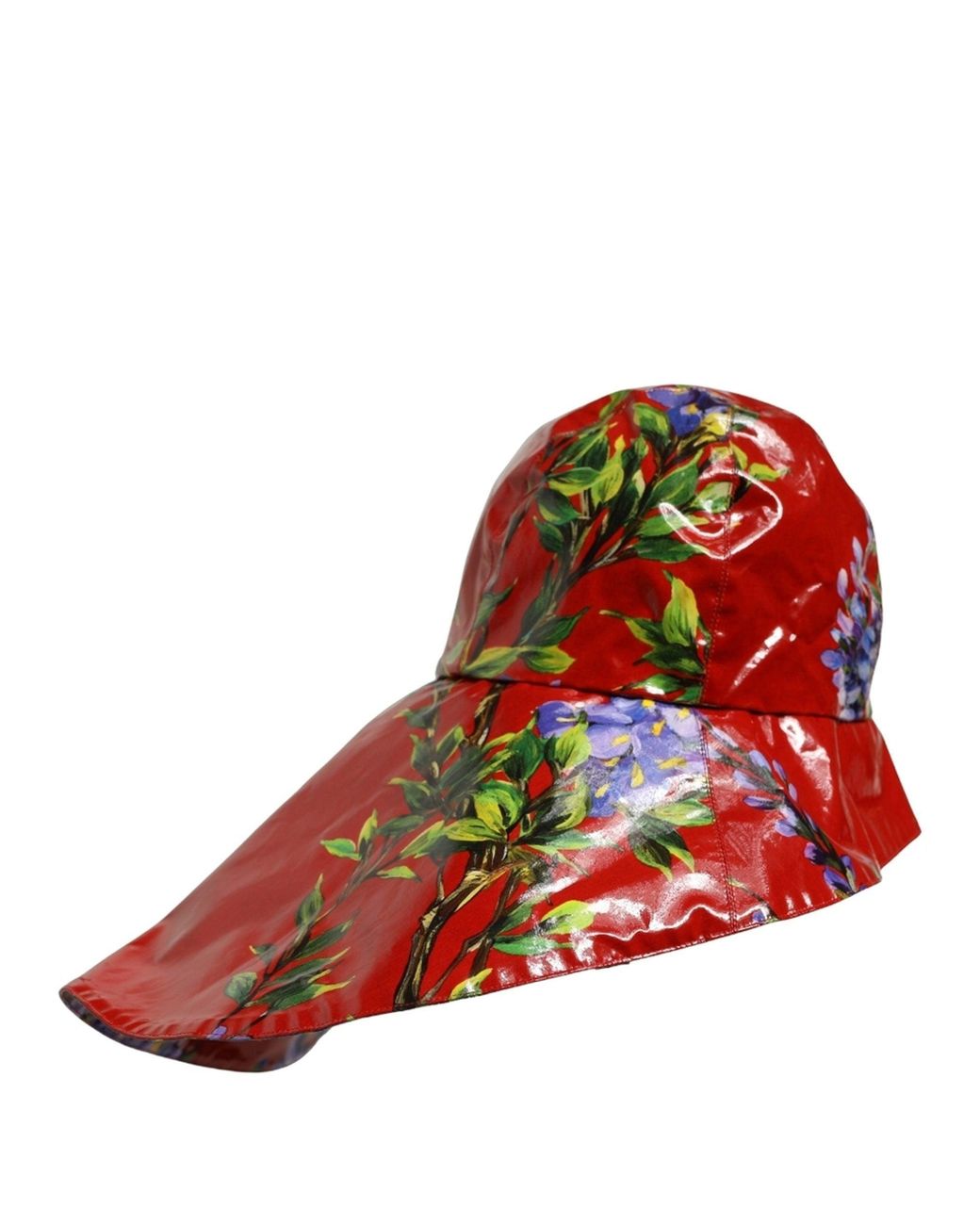 Dolce & Gabbana Red Dolce & Gabbana Hat10004 Glossy Floral Cotton Bucket Hat