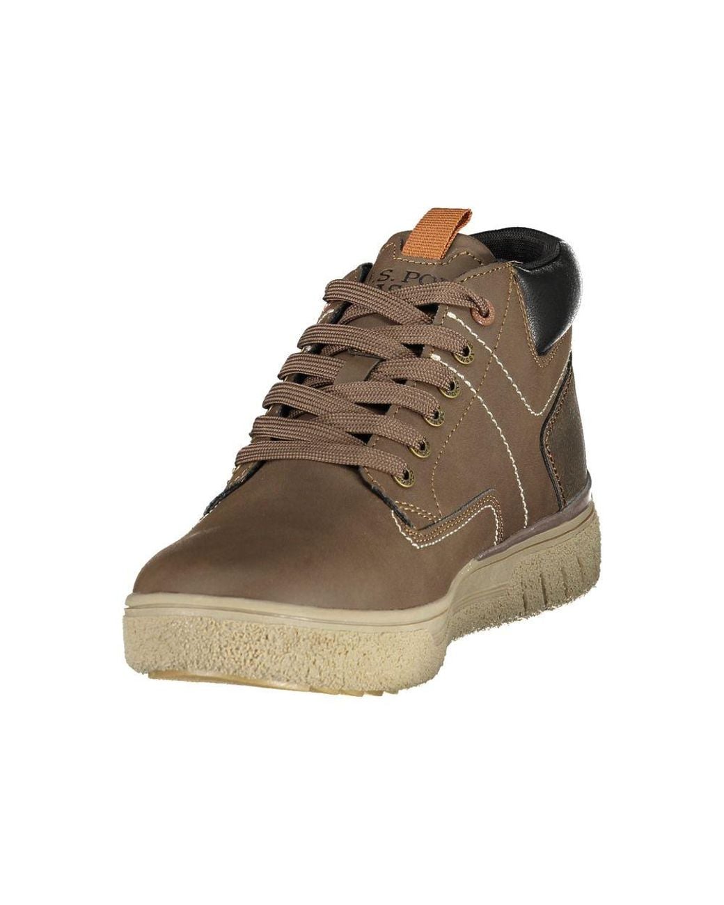 U.S. POLO ASSN. Brown Polyurethane Men's Sneaker for men
