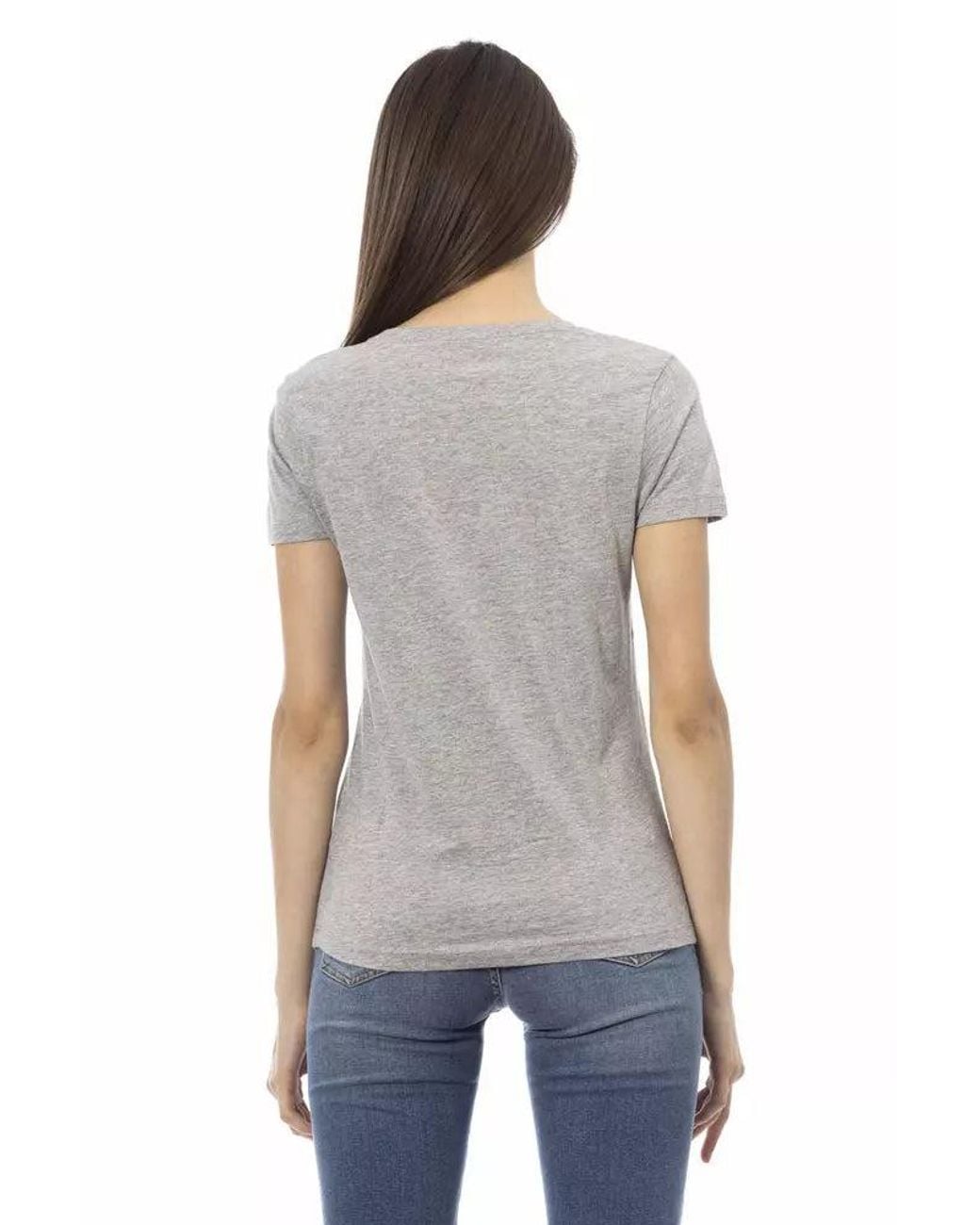 TRUSSARDI ACTION Gray Cotton T