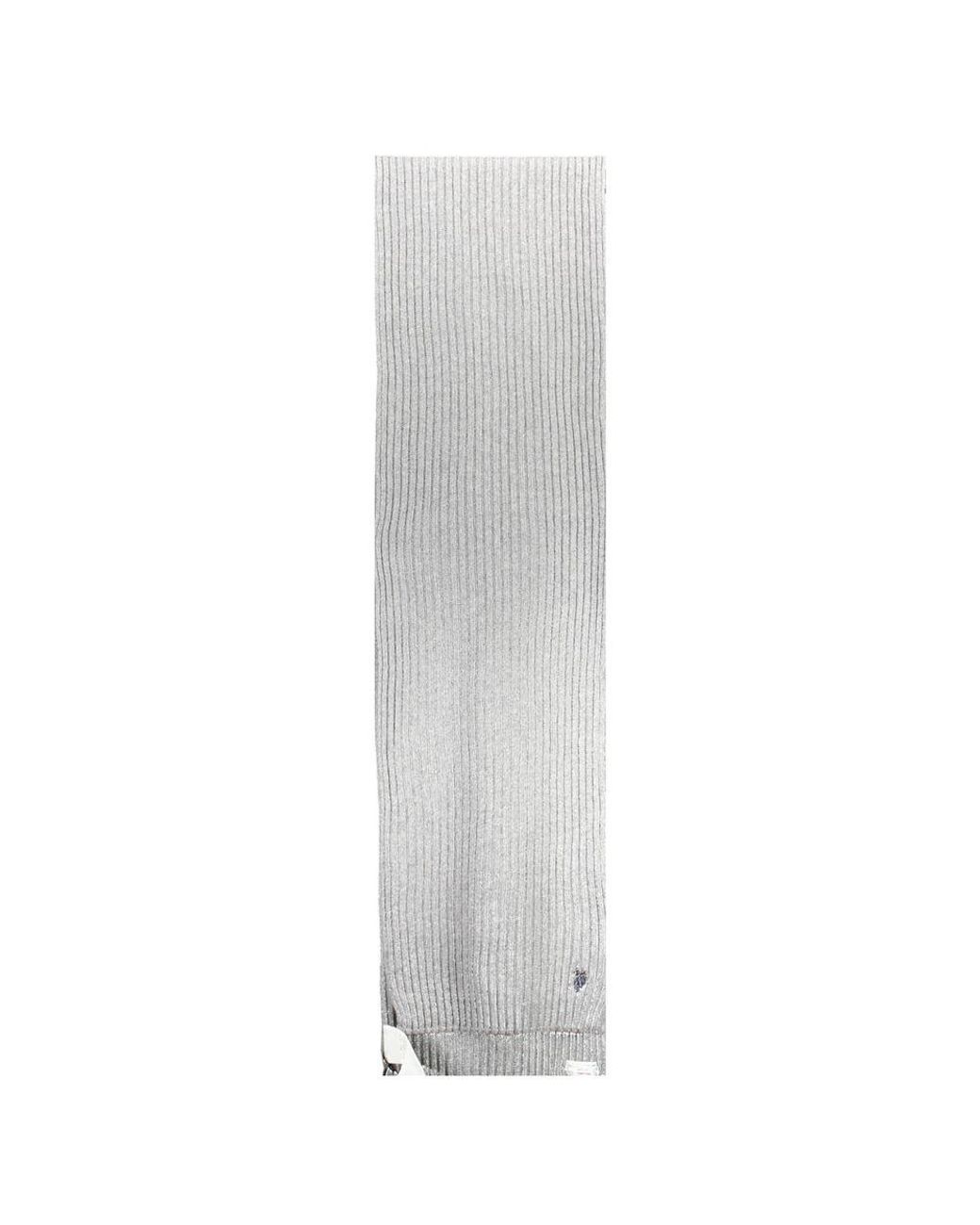 U.S. POLO ASSN. Gray Wool Scarf for men