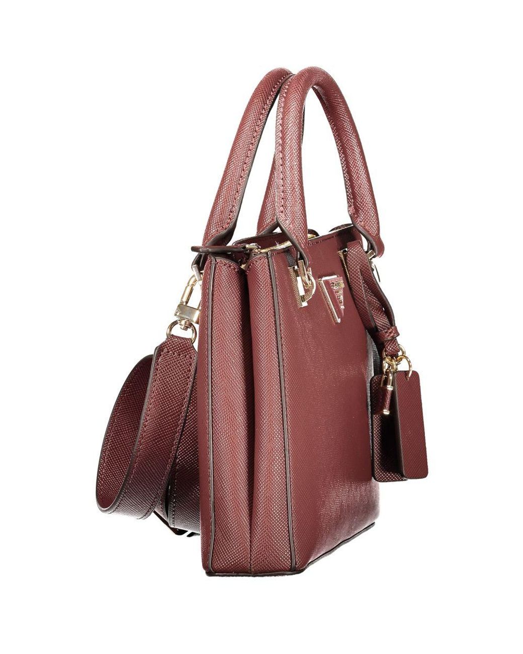Guess Red Brown Polyethylene Handbag