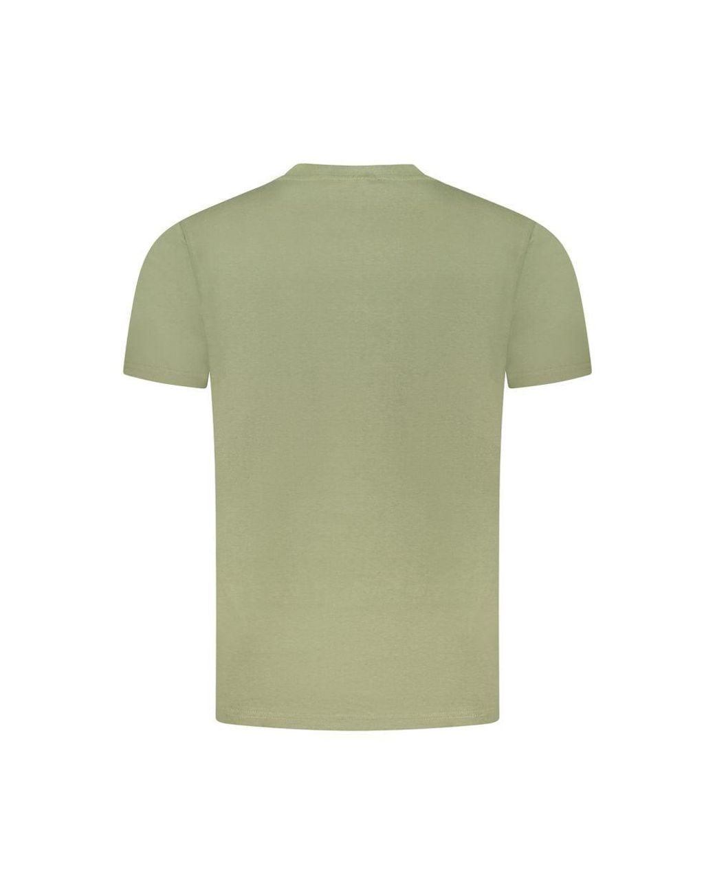 Roberto Cavalli Green Leopard Print Graphic Tee for men