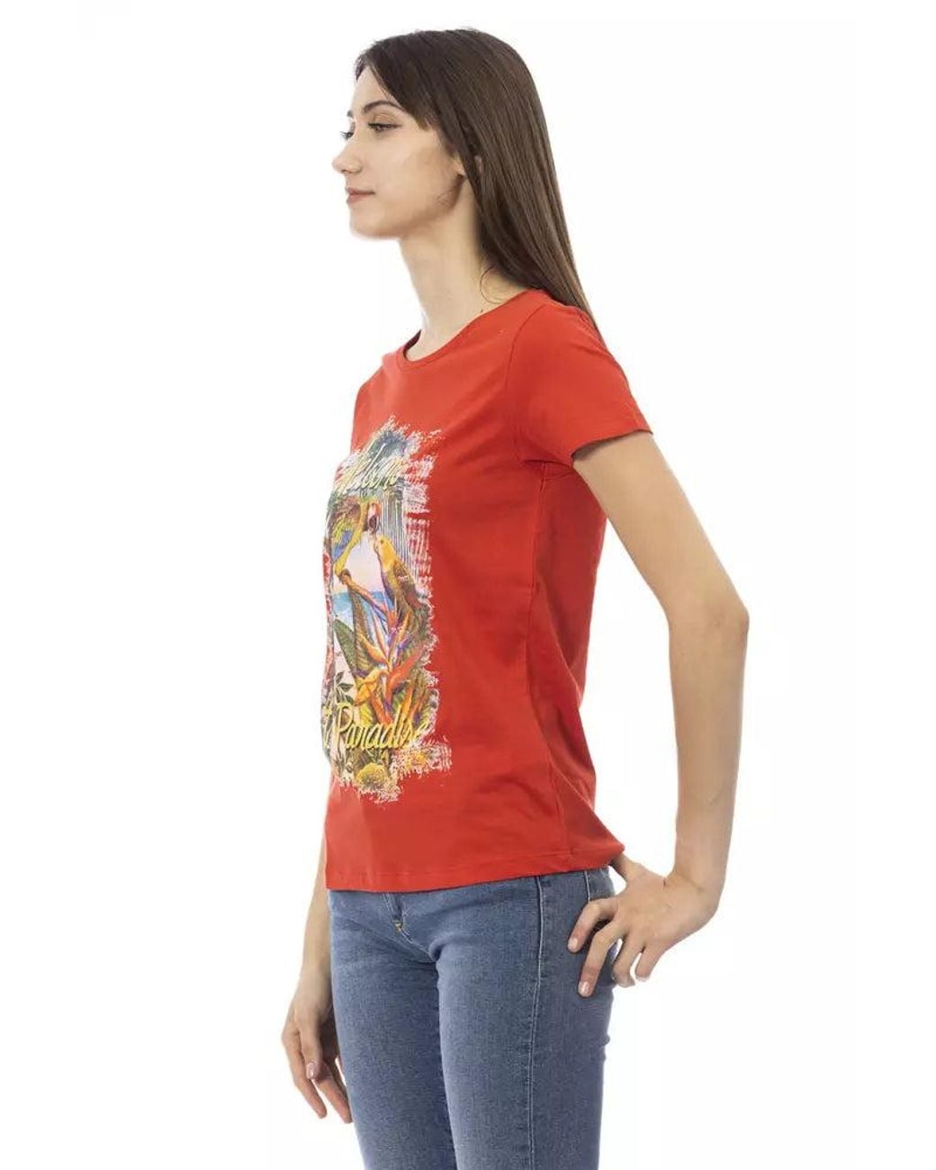 TRUSSARDI ACTION Red Cotton T