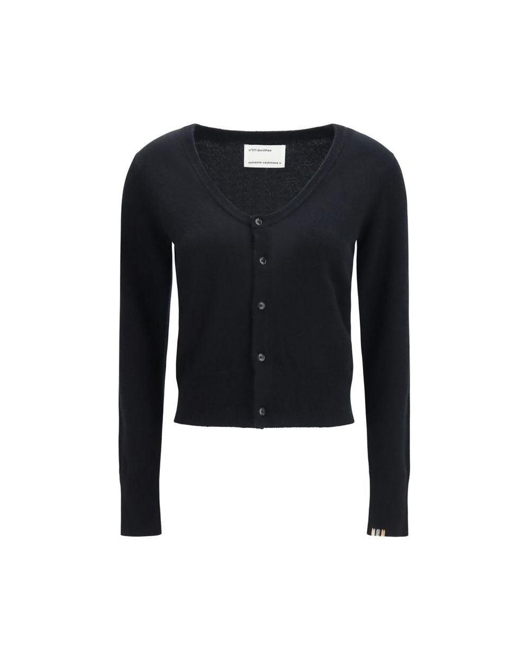 Extreme Cashmere Black Cashmere Cardigan
