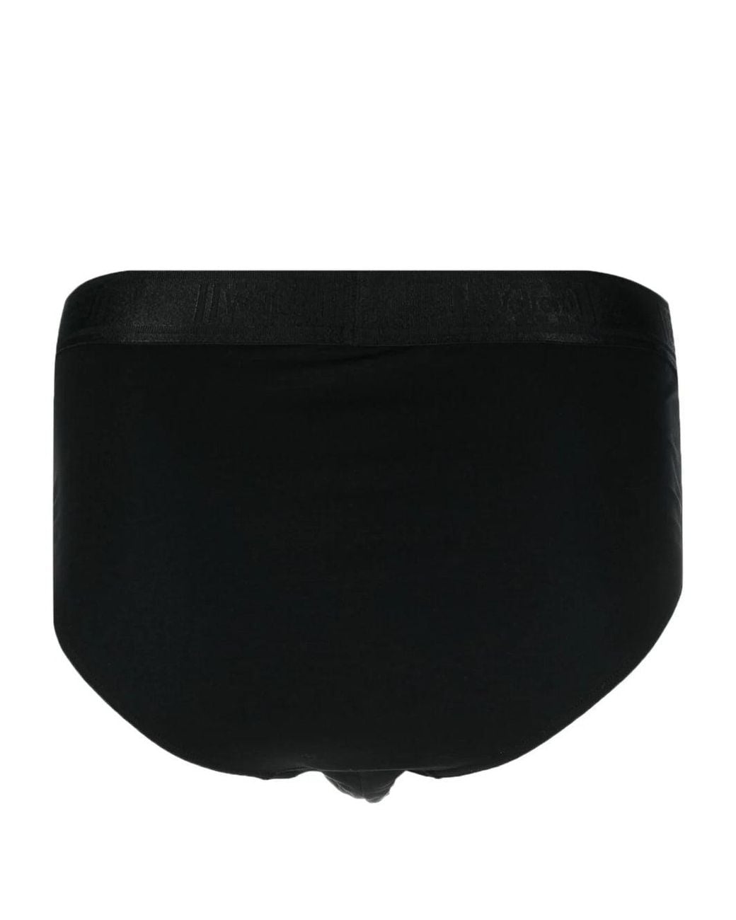 Wolford Black Logo-Waistband Briefs Set for men