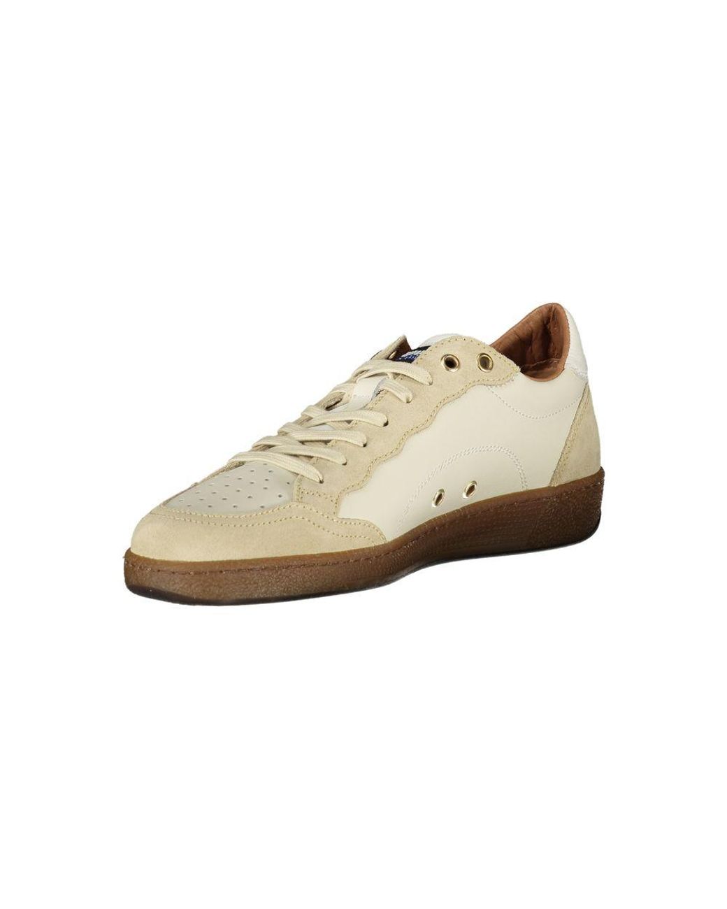 Blauer White Leather Men Sneaker for men
