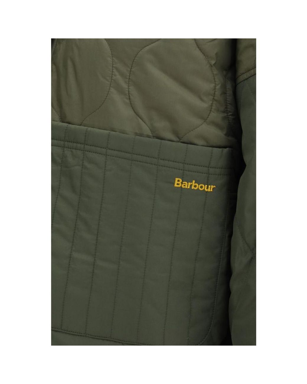 Barbour Green Bicolor Polyester Shell Jacket