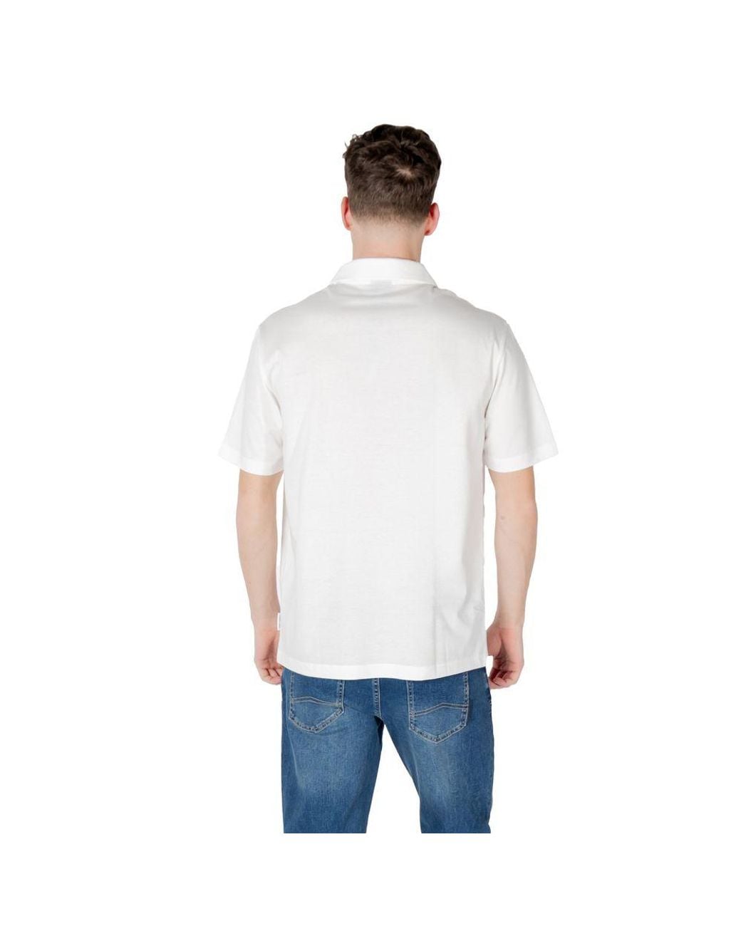 ARMANI EXCHANGE White Cotton Polo Shirt for men