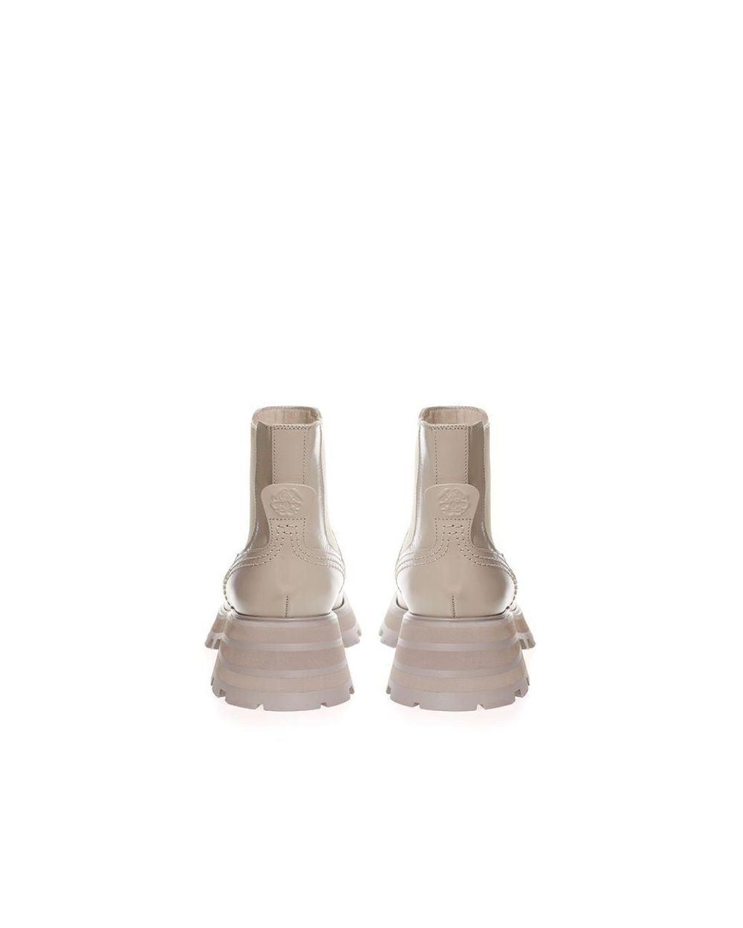 Alexander McQueen Gray Leather Boot