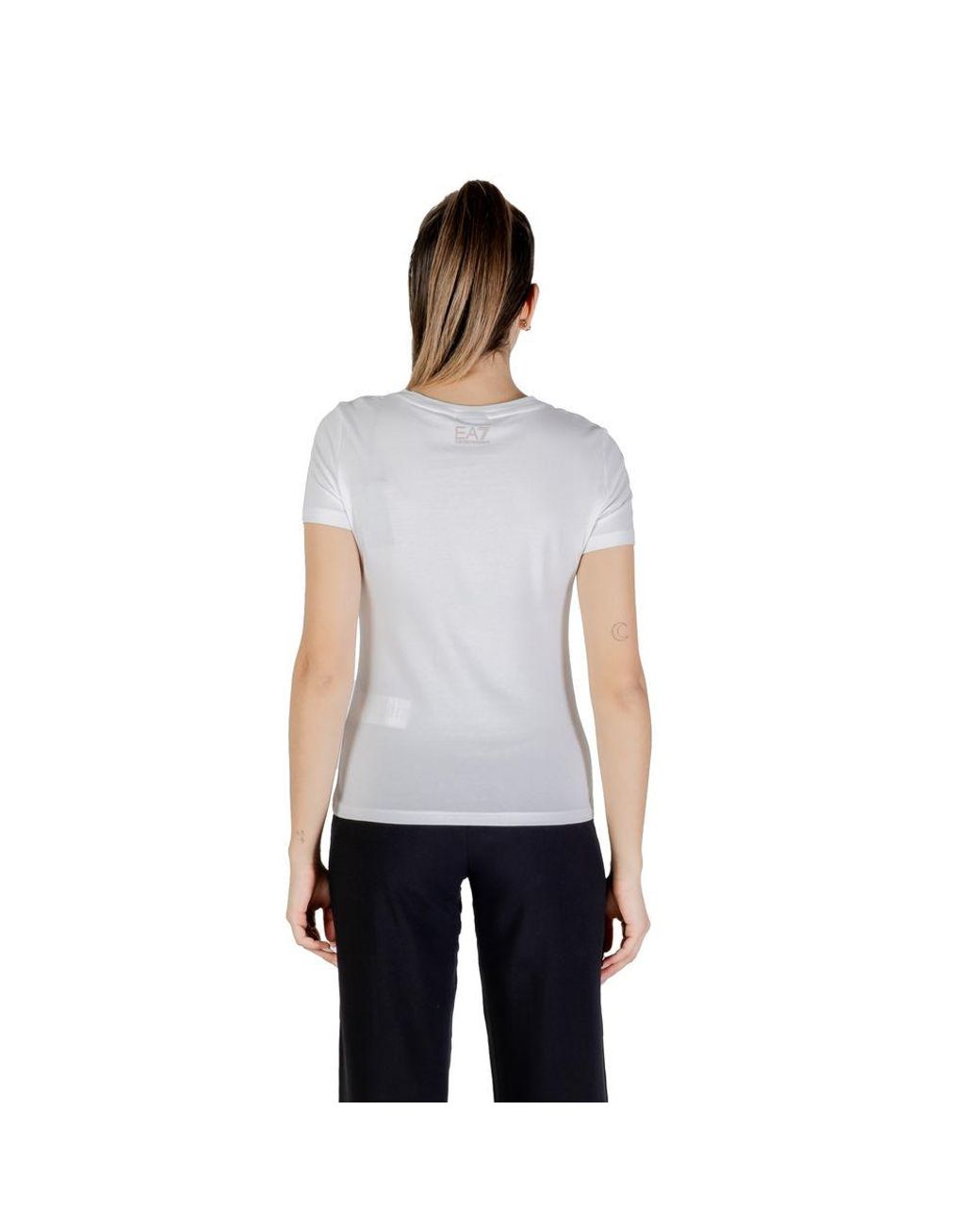 EA7 Blue Cotton T-Shirt