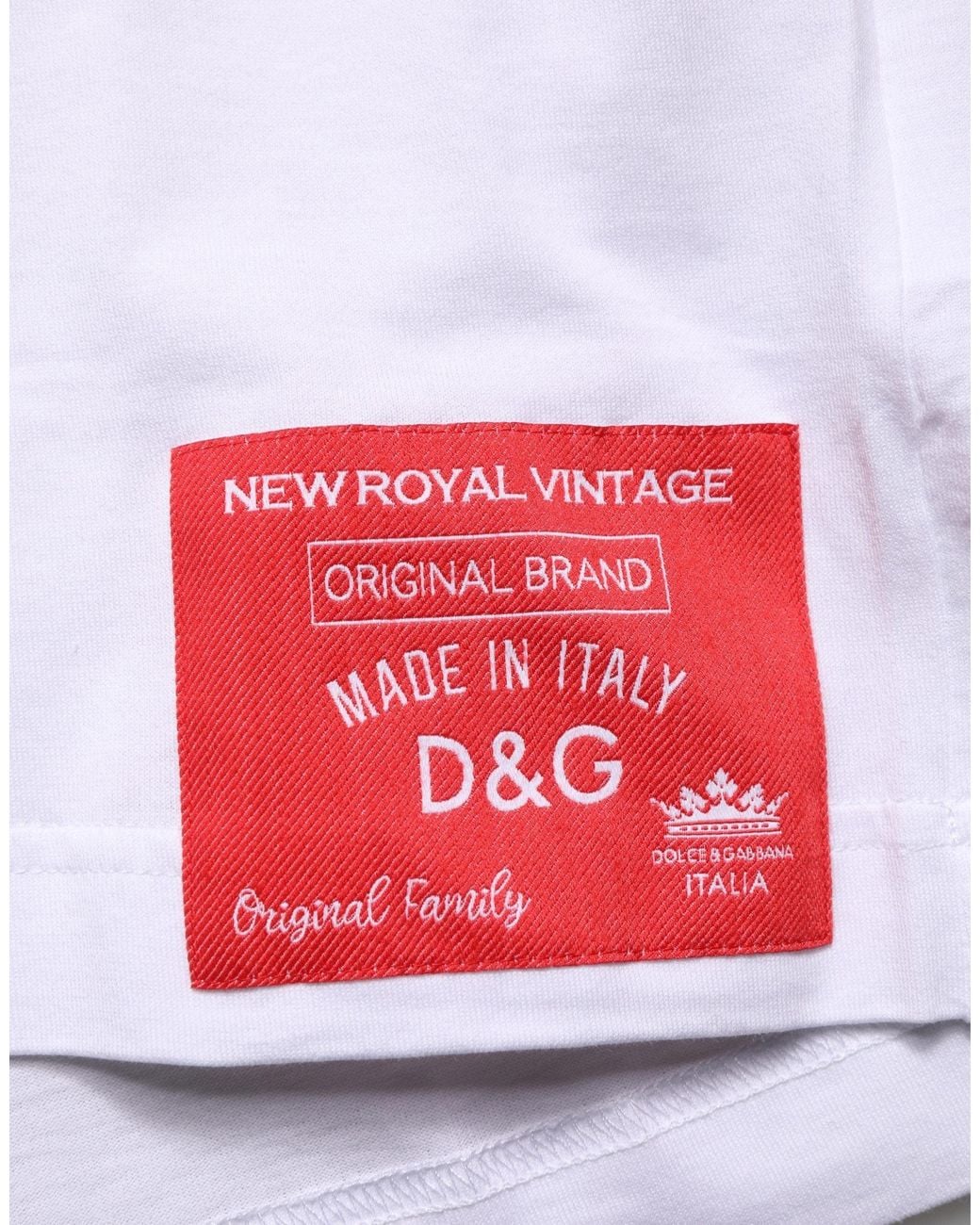 Dolce & Gabbana White Cotton Short Sleeves Crew Neck T for men
