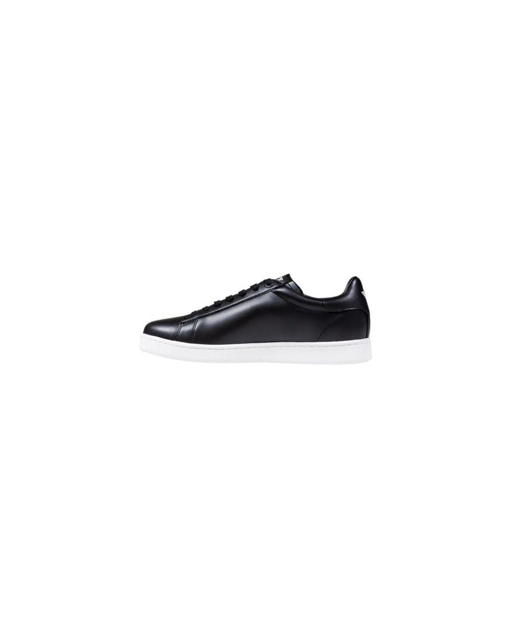EA7 Blue Black Leather Sneakers for men
