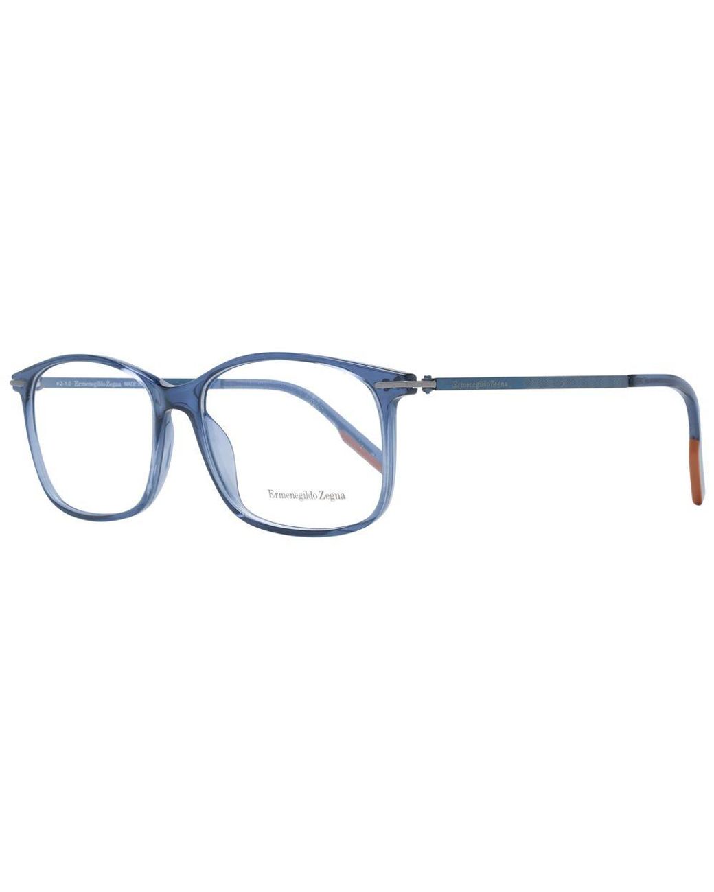 Zegna Blue Titanium Glasses (Frames) for men