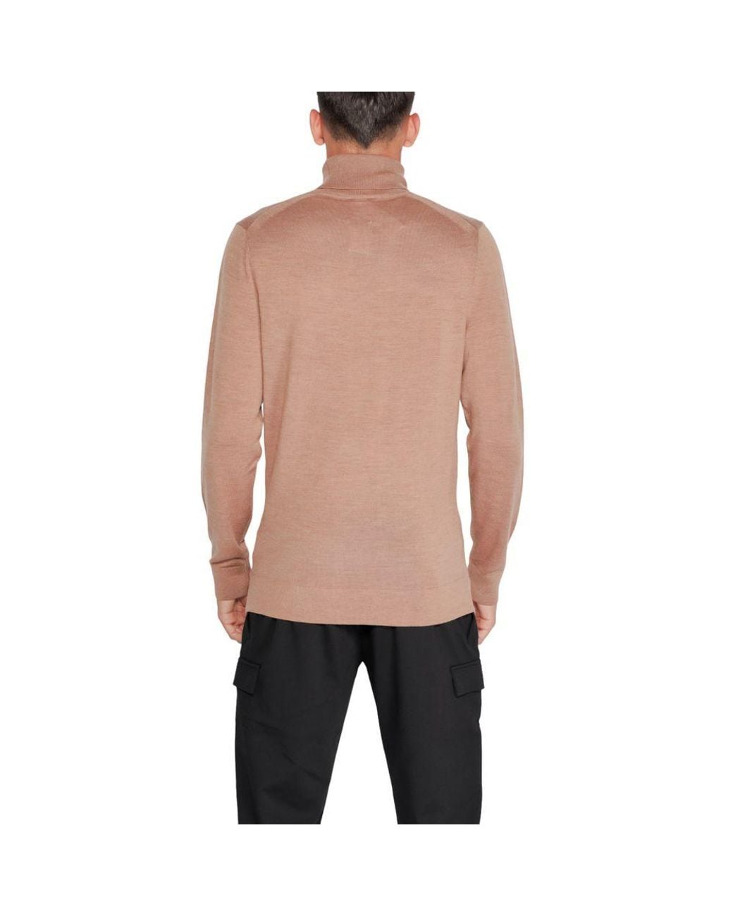 Calvin Klein Natural Beige Wool Turtleneck for men