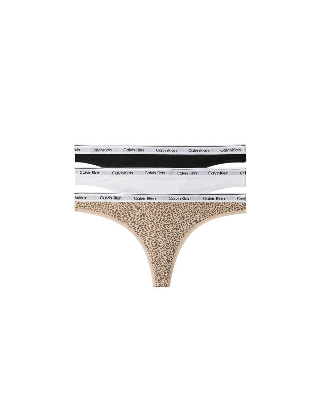 Calvin Klein Multicolor Black And White Cotton Pantie