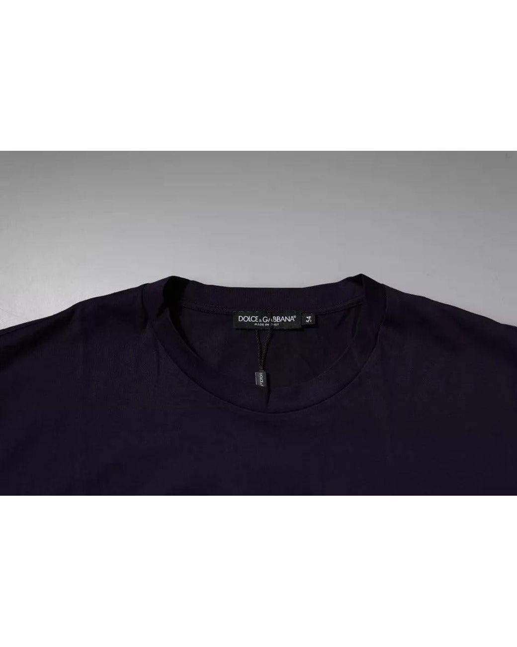 Dolce & Gabbana Blue Embossed Logo Short Sleeve Tee for men