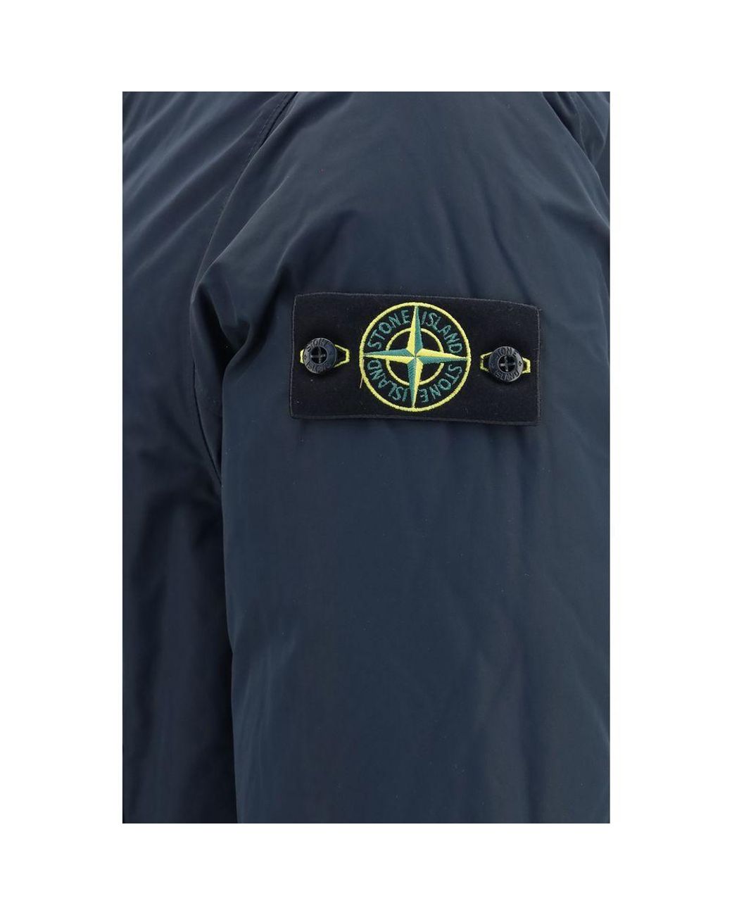 Stone Island Blue Polyester Coat for men