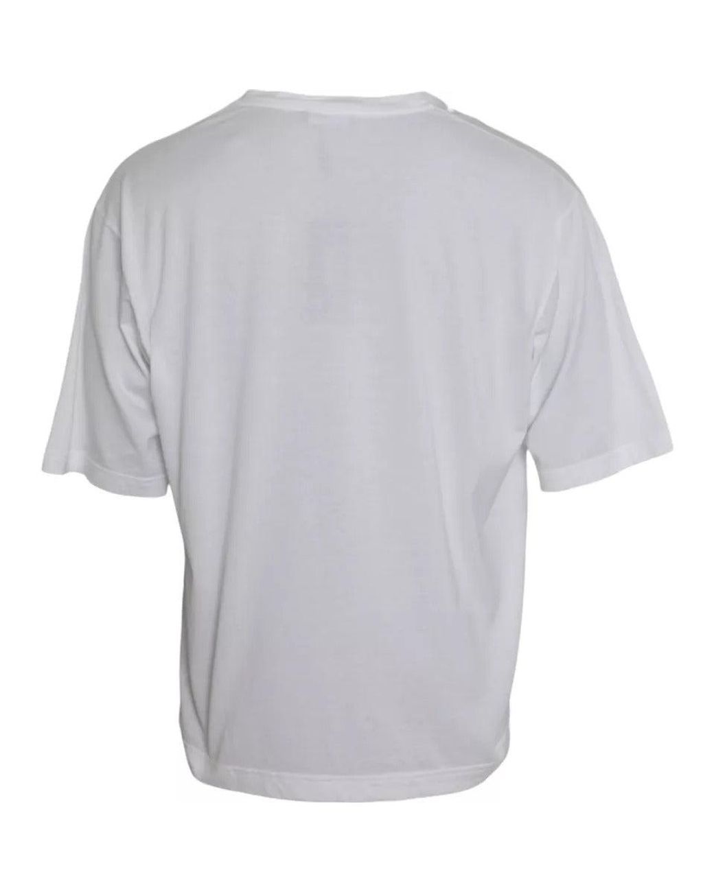 Dolce & Gabbana Gray Cotton Round Neck Short Sleeve T-Shirt for men