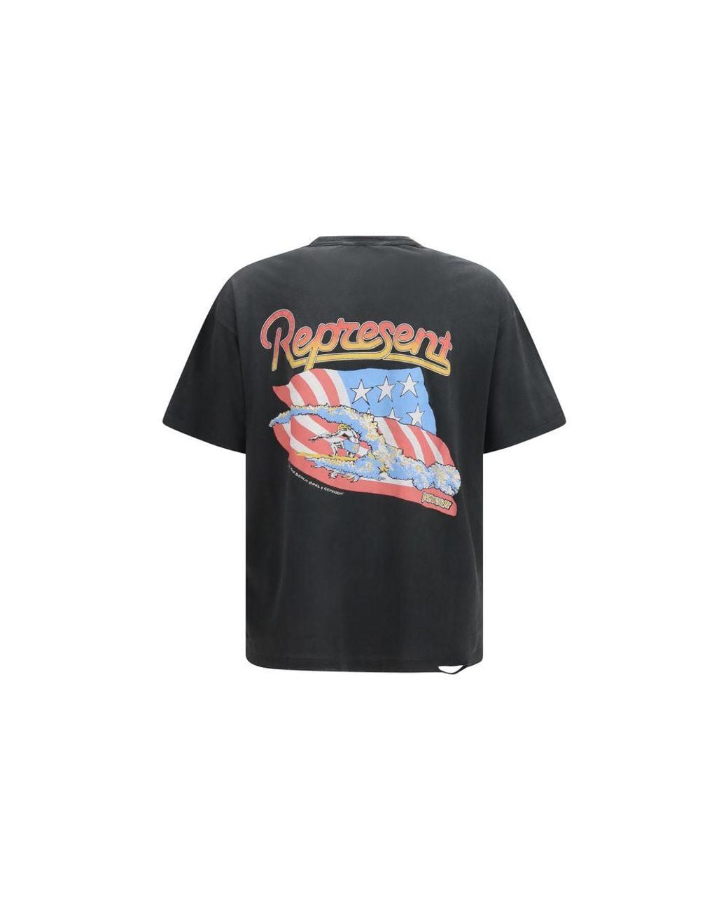 Represent Black Gray Cotton T for men