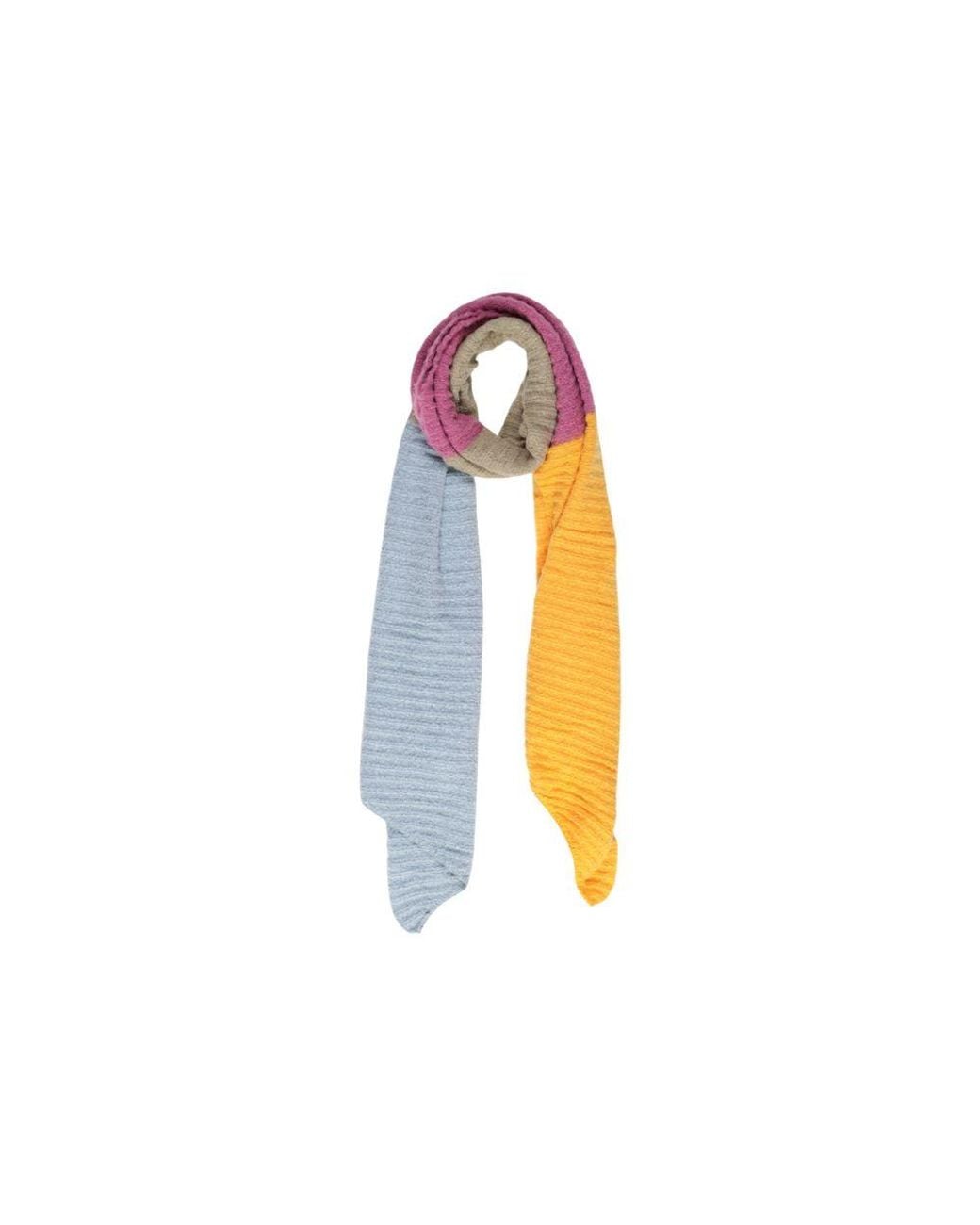 Pieces Pink Bicolor Recycled Polyester Scarf