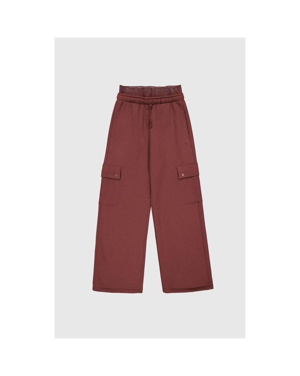 Champion Red Cotton Cargo Pants
