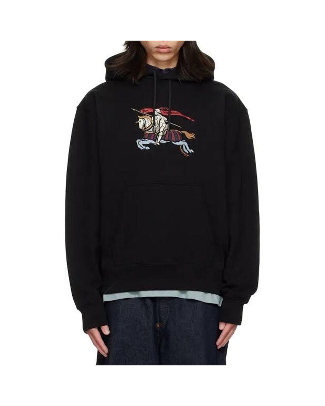 Burberry Black Cotton Hoodie for men