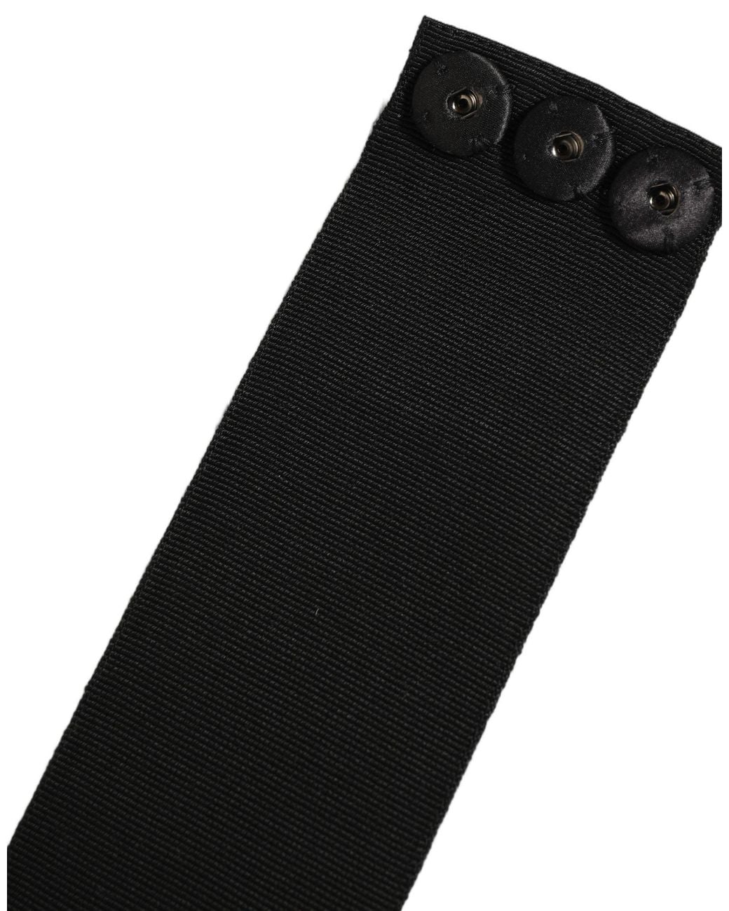 Dolce & Gabbana Black Cotton Wrap Around Tie Cintura Belt