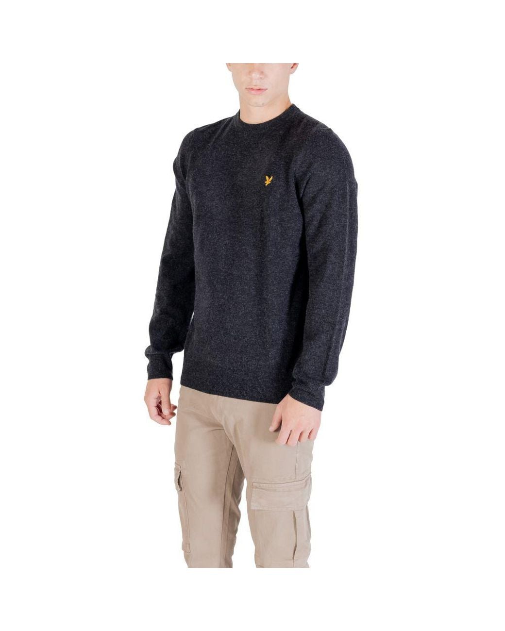 Lyle & Scott Blue Black Nylon Sweatshirt for men