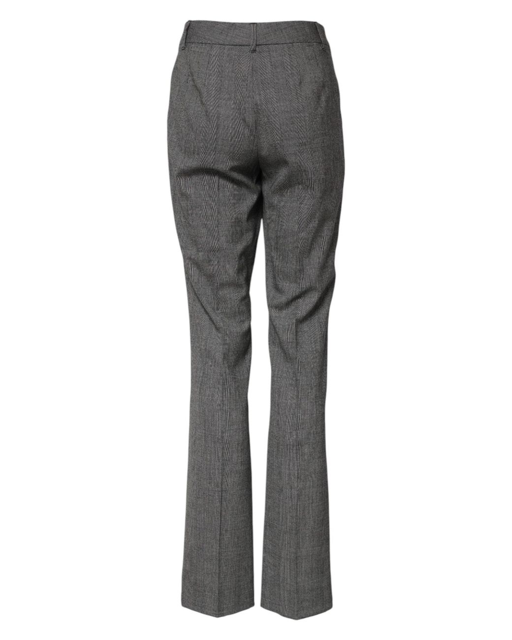Dolce & Gabbana Gray Plaid Straightleg Pants