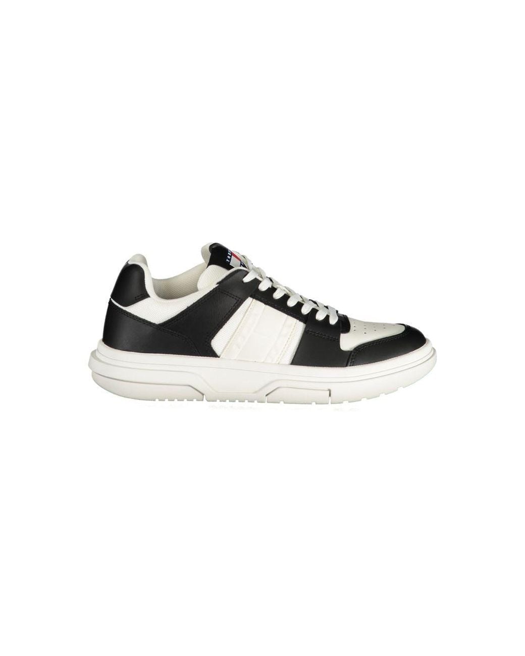 Tommy Hilfiger Black Leather Lowtop Sneakers