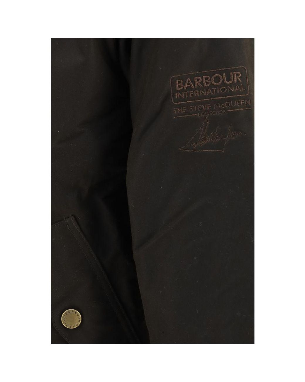 Barbour Black Cotton Bomber for men