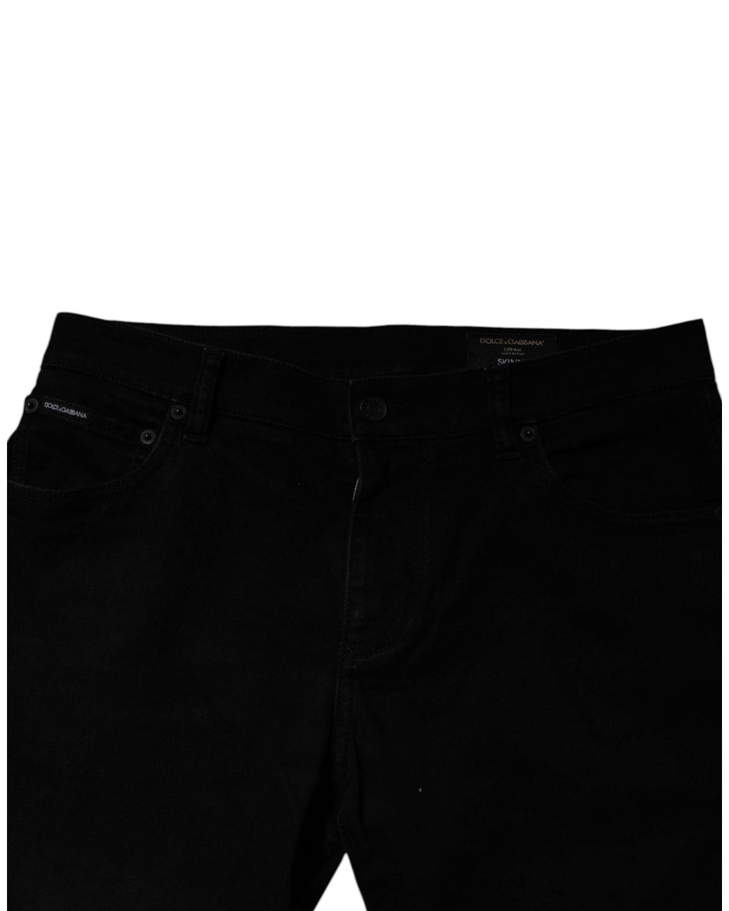 Dolce & Gabbana Black Cotton Stretch Skinny Denim Jeans Co+02 Clothing for men