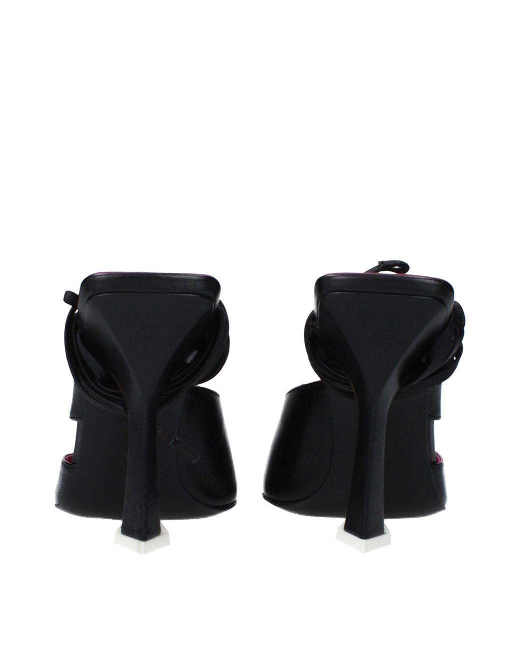 The Attico Purple Black Leather Stiletto Heel Sandals for men