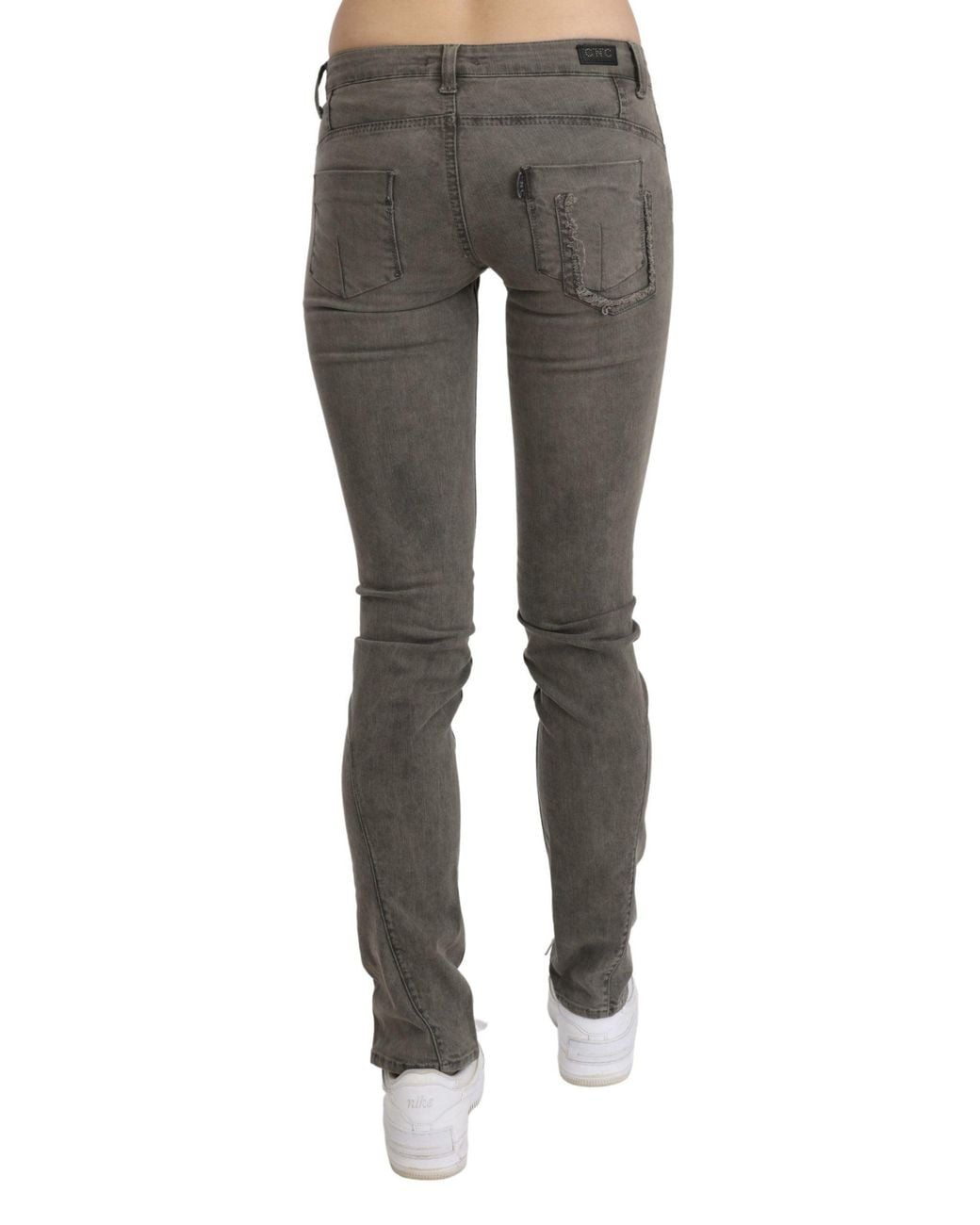 CoSTUME NATIONAL Black Low Waist Skinny Denim Cotton Jeans