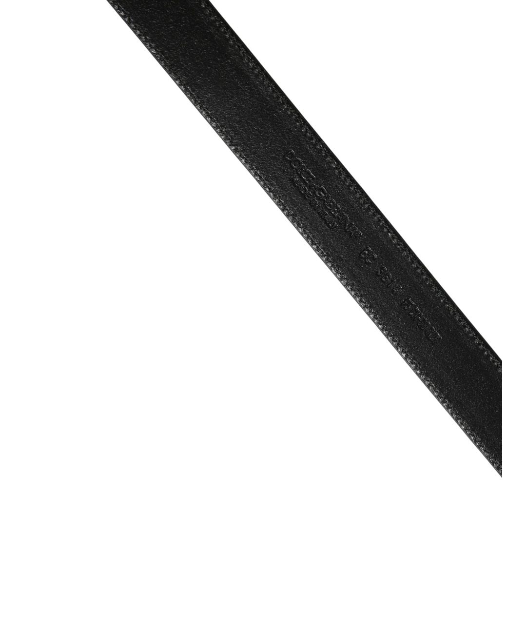 Dolce & Gabbana Black Classic Leather Metal Buckle Belt Calf for men